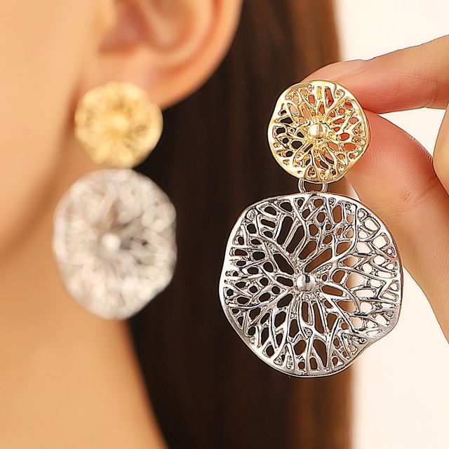 Sharkkira-Perforated Drop Earring