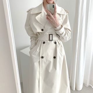 Coris - Double Breasted Trench Coat | YesStyle