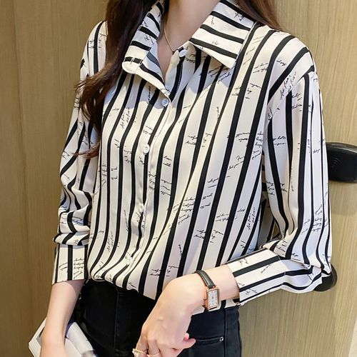 Pinstripe Silk Shirt - Women - Ready-to-Wear