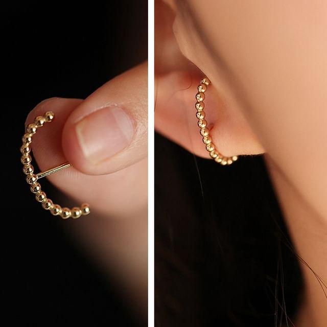 Phoenoa-Beaded Sterling Silver Suspender Earring
