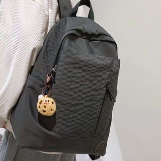 Hikuozy Applique Multi Pocket Backpack Bag Charm Set