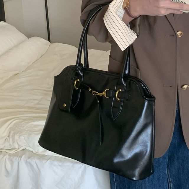 Indenis-Faux Leather Shoulder Bag