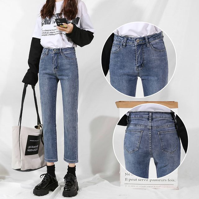 Denimot-Cropped Straight Leg Jeans Various Designs