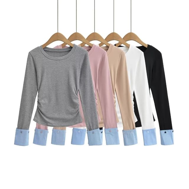 Asiris-Mock Two-Piece Long-Sleeve Crewneck Tee