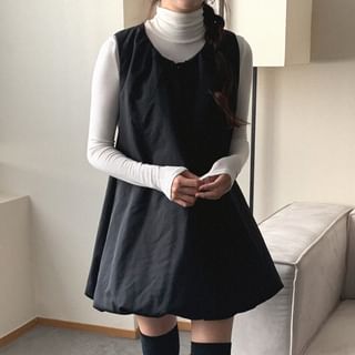 Seoulchic Sleeveless Plain Bow Accent Loose-Fit Mini Bubble Skirt Sale
