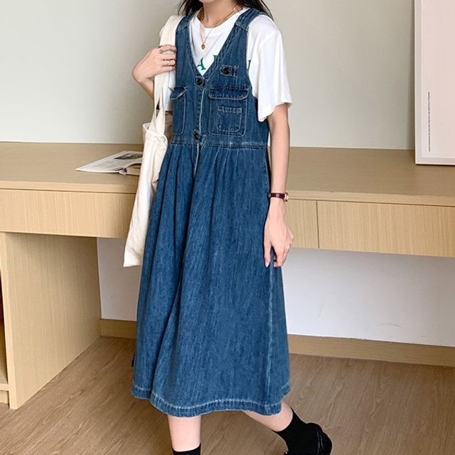 a line overall dress