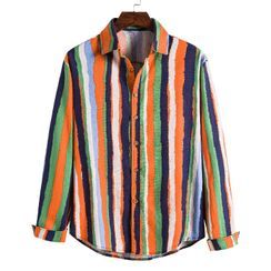 ZONZO - Contrast Striped Long-Sleeve Shirt