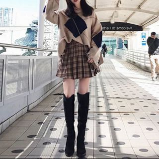 argyle sweater and skirt