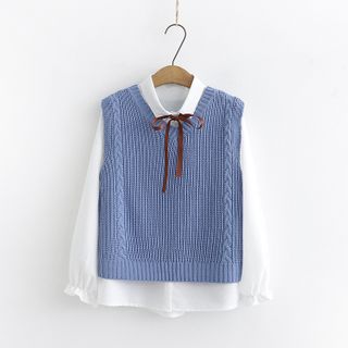 knitted vest long