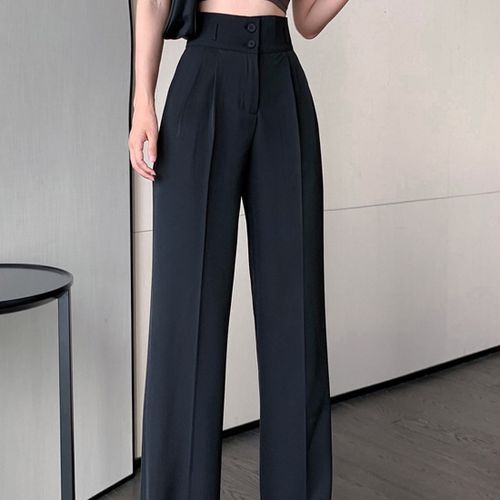 High Waisted Wide Leg Dress Pants - The Untidy Closet | Womens dress pants, High  waisted pants outfit, Brown pants outfit
