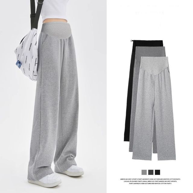 NEUF-Maternity High Rise Plain Wide Leg Pants