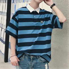 Wescosso - Striped Polo Top Wescosso - Striped Polo Top