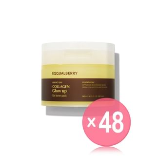 EQQUALBERRY - Collagen Glow Up Gel Toner Pads 60 Pads (x48) (Bulk Box)