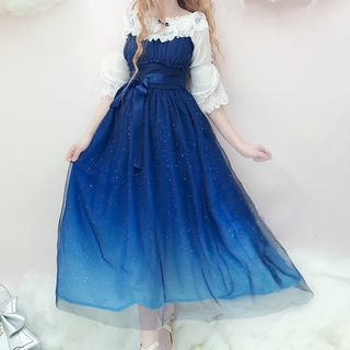 blue a line dress