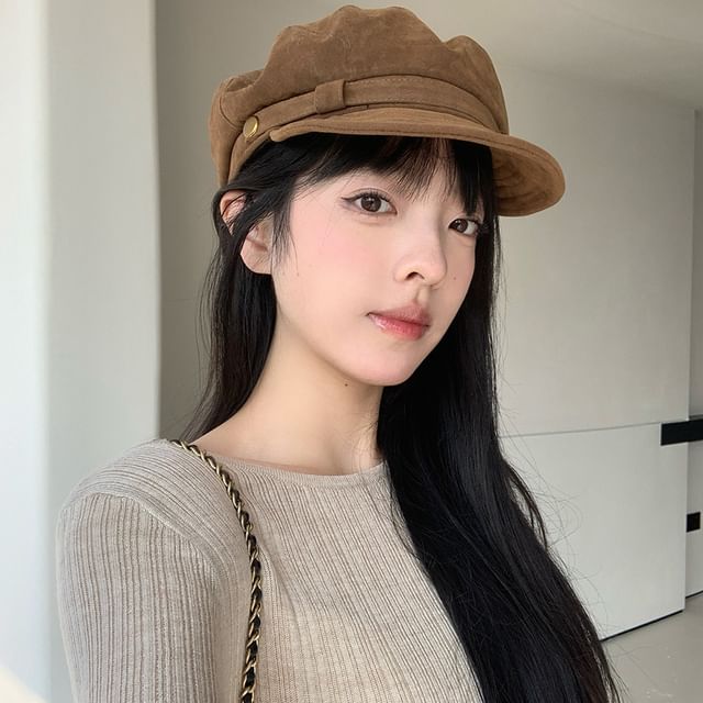 4-4 STUDIO-Plain Newsboy Cap
