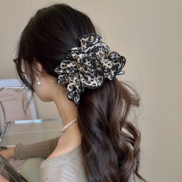 Jael-Leopard Hair Scrunchie