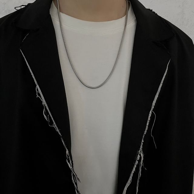 Black Degree-Stainless Steel Necklace