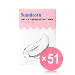 Sunnicorn - Hyal Whitening Glow Sheet Mask Set (x51) (Bulk Box)
