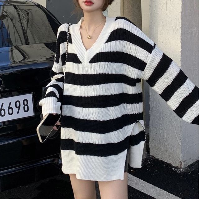 Rerise - Striped Sweater / Mini Skirt 