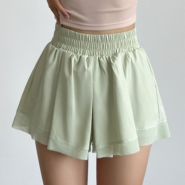 Engiko-High Rise Plain Mini Sweat Skirt