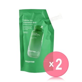 innisfree - Green Tea Ceramide Milk Barrier Essence Refill Only 2pcs Bundle Set