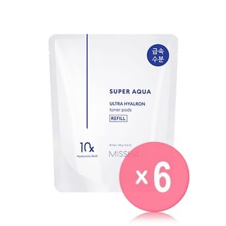 MISSHA - Super Aqua Ultra Hyalron Toner Pads Refill Only (x6) (Bulk Box)