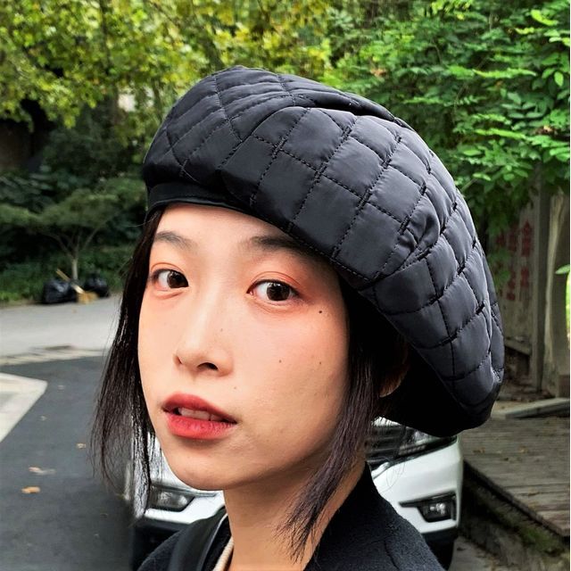 Hatrix-Plain Quilted Beret Hat