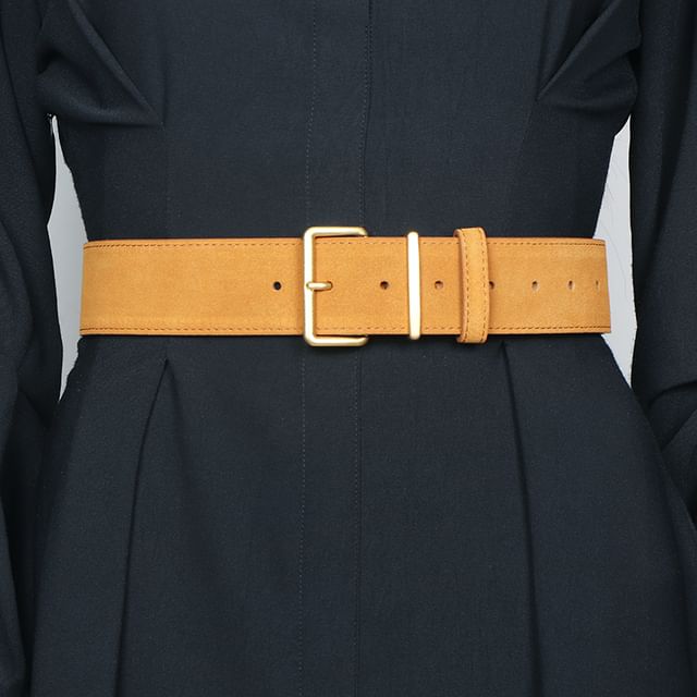 Poyol-Faux Suede Belt