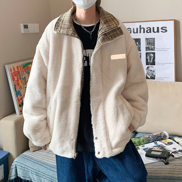 Zentrus - Long-Sleeve Reversible Fleece Jacket | YesStyle