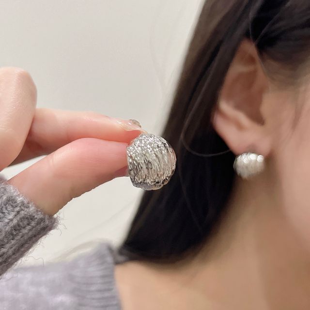 PANGU-Textured Open Hoop Earring