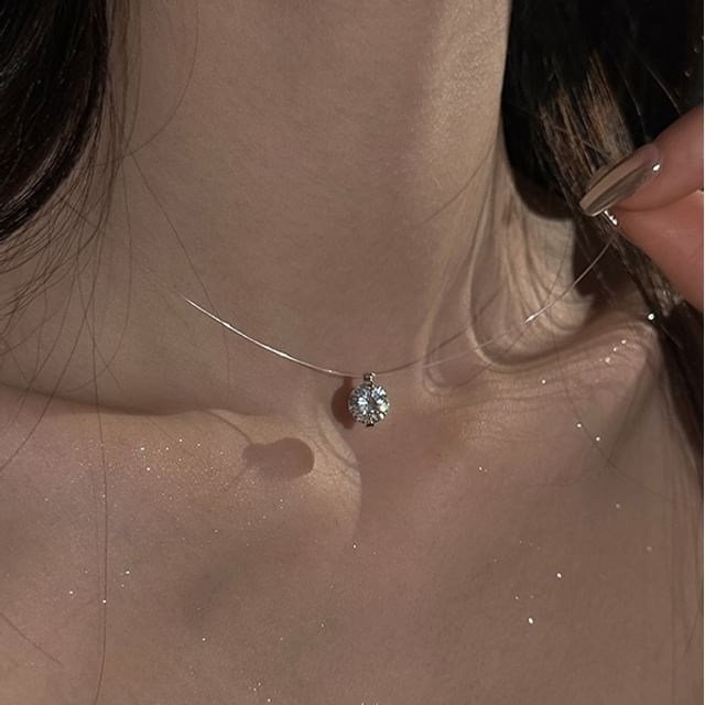 Jael-Rhinestone Pendant Necklace