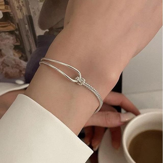 Hansha-Knot Sterling Silver Bracelet