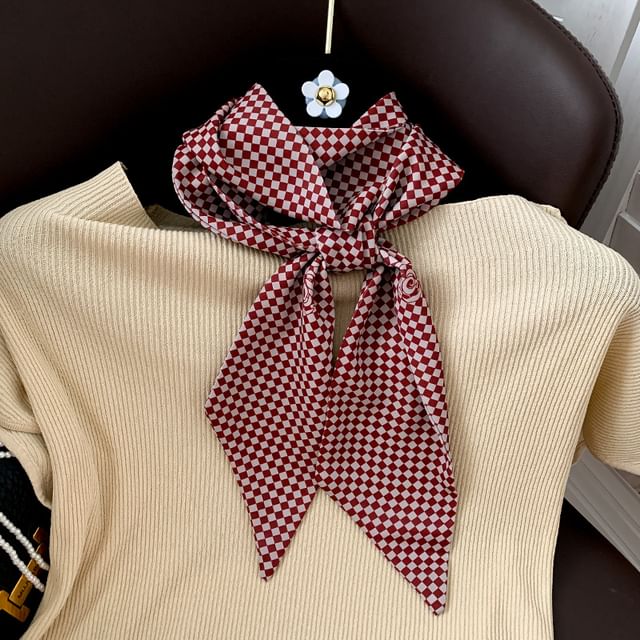 Amandier-Checkerboard Scarf