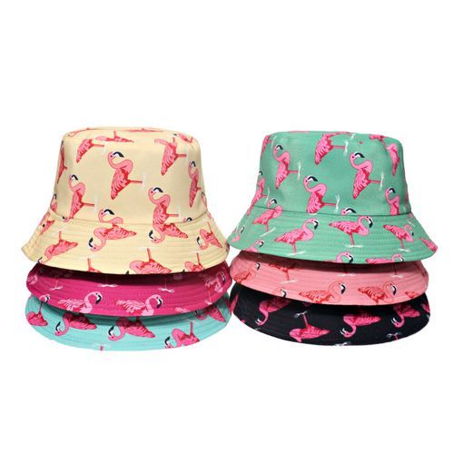 Pink flamingo store bucket hat