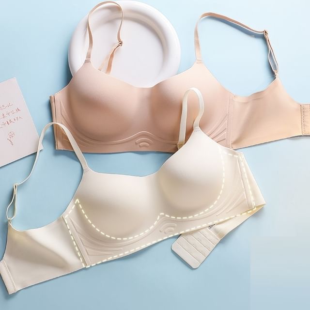 HYG Lingerie-Seamless Plain Bralette Set