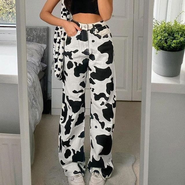 Cow Print Trousers | Fashion inspo outfits, Streetwear fashion, Cute outfits