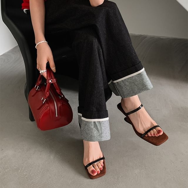 Karlao-Wedge Heel Slide Sandals