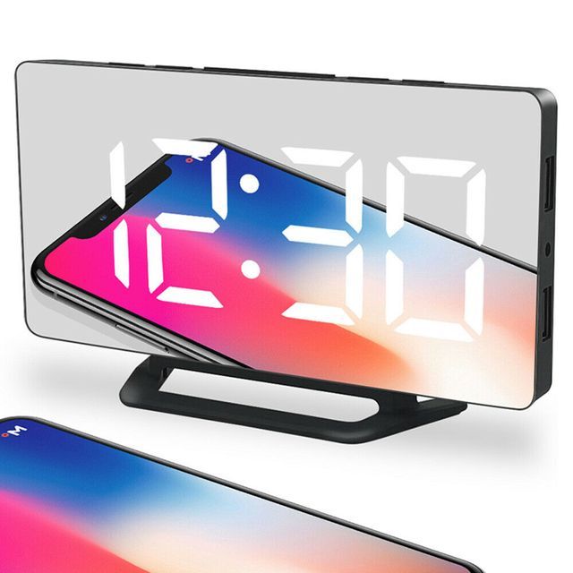 HOMTEC LED Digital Mirror Alarm Clock YesStyle