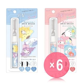 CRUX - Sanrio Characters 3 Way Point Hair Brush No Fragrance (x6) (Bulk Box)