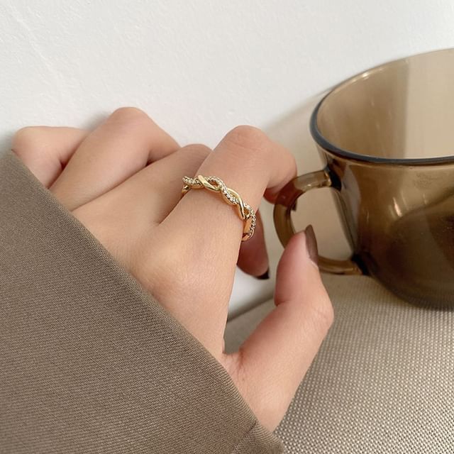 Chimerro-Rhinestone Open Ring