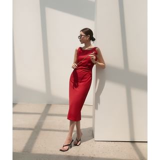DABAGIRL Sleeveless Midi Sheath Dress Sale