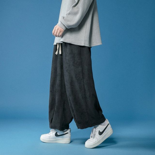 Aozora-Corduroy Wide-Leg Pants