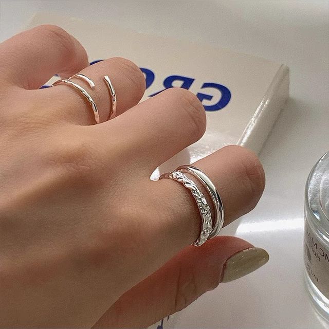 Panda Dama-Layered Alloy Open Ring