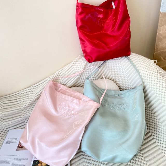 TangTangBags-Satin Plain Tote Bag