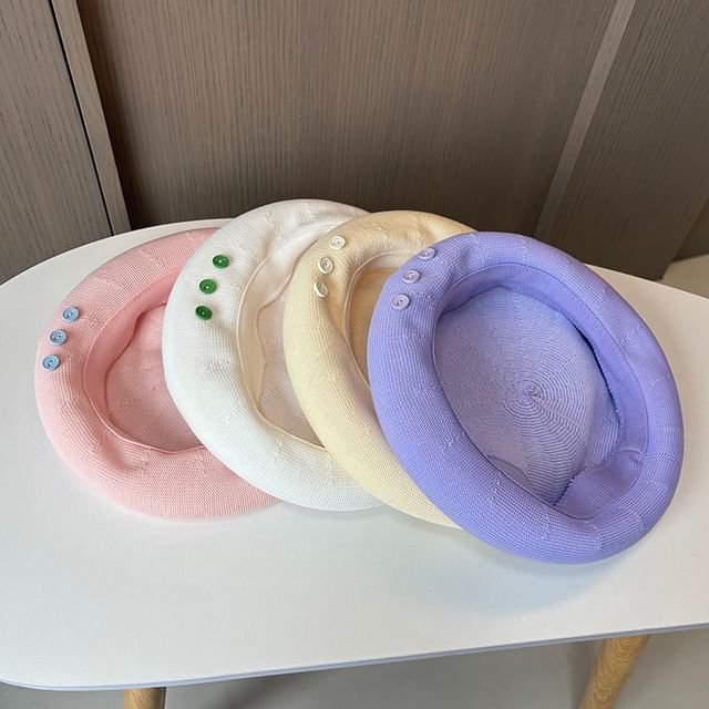 4-4 STUDIO-Buttoned Beret