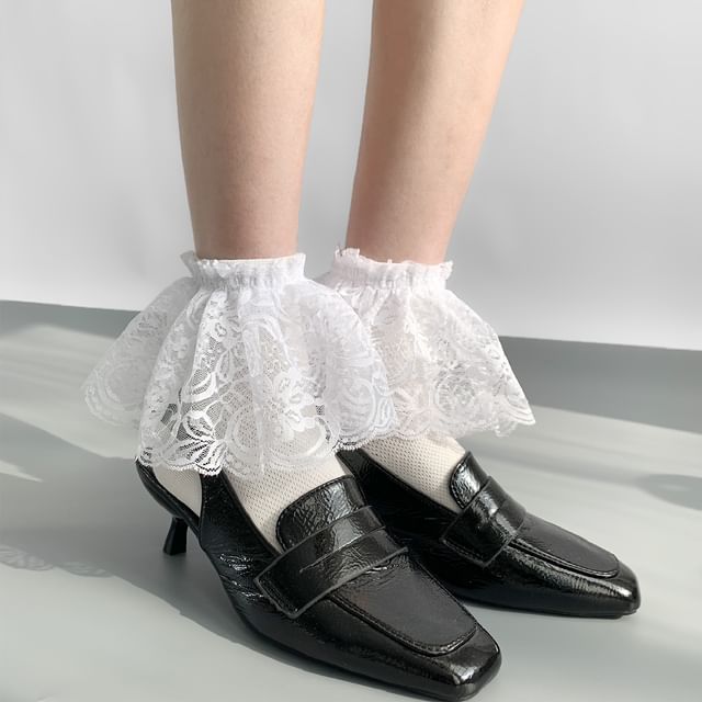 Desperim-Lace Ruffle Socks