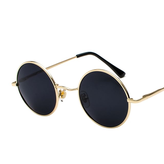 Aisyi-Round Metal Frame Sunglasses