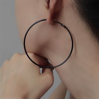 Jael-Polished Alloy Hoop Earring Various Designs