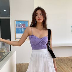 LIPHOP - Twist-Front Bustier Top LIPHOP - Twist-Front Bustier Top