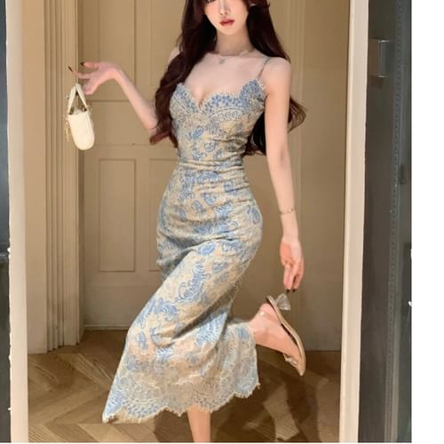 Lace Trimmed Floral DressサイズM cn56850569.jpg